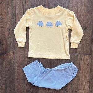The Bailey Boys Charming Yellow and Blue Cars Boy’s Matching Set